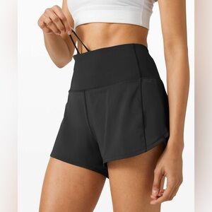 Lululemon Speed Up High Rise Short 4” Black *Long tall Women’s Size 0